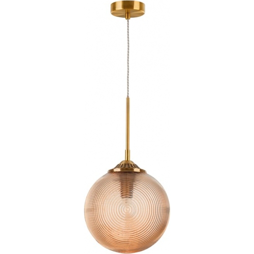 Elegancka Lampa wisząca szklana kula Pelota 25 bursztynowa nad stół