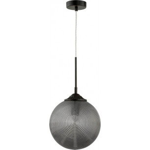 Elegancka Lampa wisząca szklana kula Pelota 25 szara nad stół