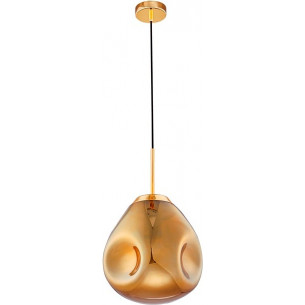 Crumpled 25 gold glass pendant lamp