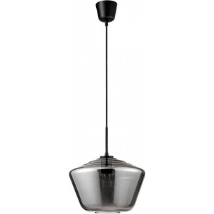 Renne 30 grey&amp;chrome modern glass pendant lamp