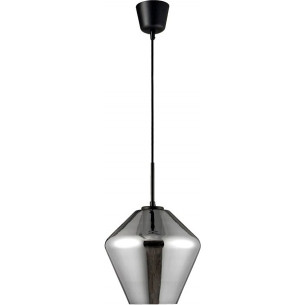 Stylowa Lampa wisząca szklana nowoczesna Renne 23 szary/chrom do recepcji