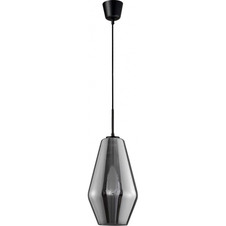 Renne 17 grey&amp;chrome modern glass pendant lamp