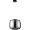 Zandor II grey&amp;chrome modern glass pendant lamp