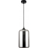 Zandor 17 grey&amp;chrome modern glass pendant lamp