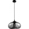 Zandor 28 grey&amp;chrome modern glass pendant lamp
