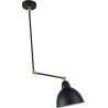 Stylowa Lampa sufitowa regulowana na wysięgniku Petto czarno-mosiężna do salonu i nad stół