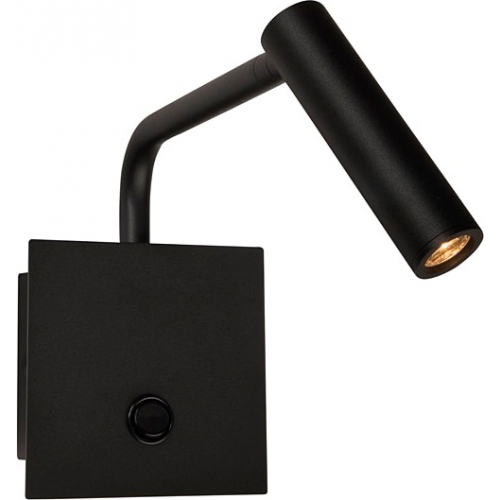 Palermo LED black minimalistic wall lamp with switch