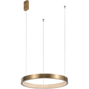 Redo 45 LED brass glamour round pendant lamp