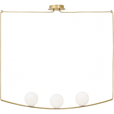 Louis 180 white&amp;brass glamour glass balls pendant lamp