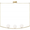 Louis 180 white&amp;brass glamour glass balls pendant lamp