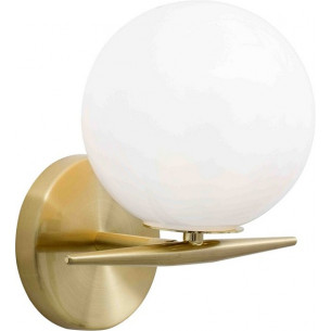 Louis white&amp;brass glass ball wall lamp glamour