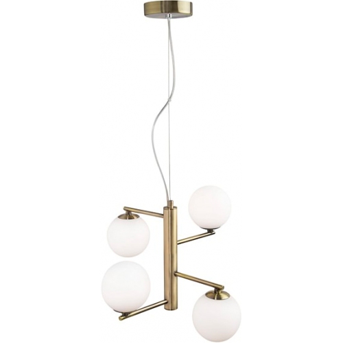 Antigo IV white&amp;brass glamour glass balls pendant lamp