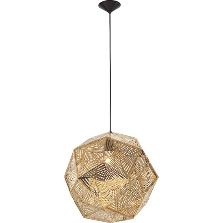 Dekoracyjna Lampa wisząca ażurowa geometryczna Bari 48 złota do kawiarni i restauracji