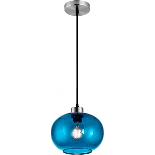 Elegancka Lampa wisząca szklana kula dekoracyjna Santo 30 niebieska nad stół