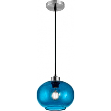 Elegancka Lampa wisząca szklana kula dekoracyjna Santo 30 niebieska nad stół