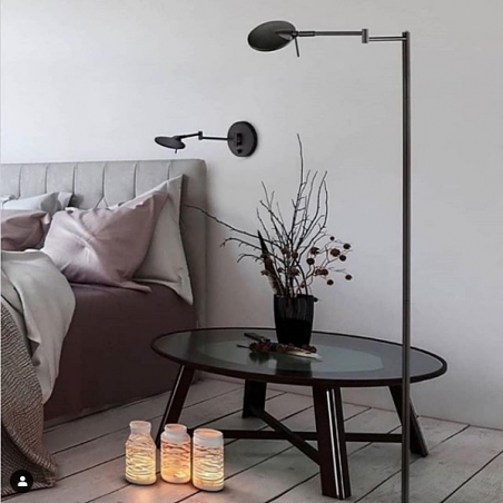 Kazan Led black adjustable floor lamp Trio