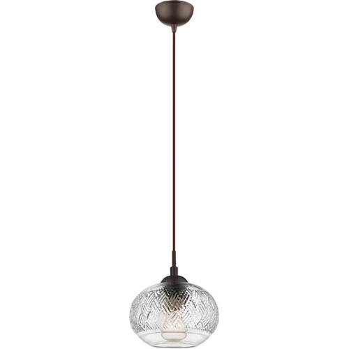 Stylowa Lampa wisząca szklana retro Daren 18 przezroczysta z dekoracyjnym kloszem