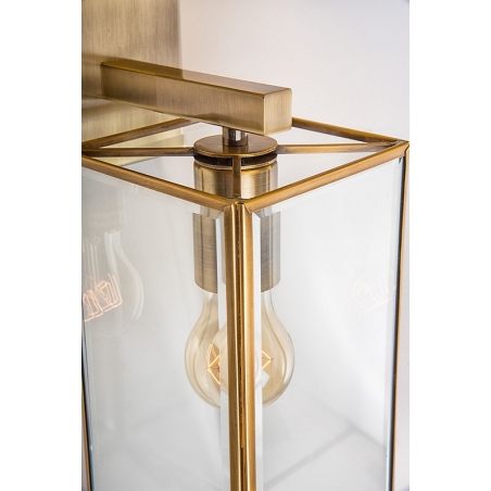 Strike transparent&amp;brass retro glass wall lamp