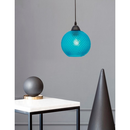 Boll 18 blue glass ball pendant lamp