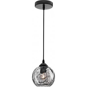 Elegancka Lampa wisząca szklana kula dekoracyjna Perlage 14 czarna nad stół