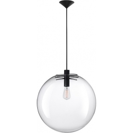 Tessa 50 transparent glass ball pendant lamp