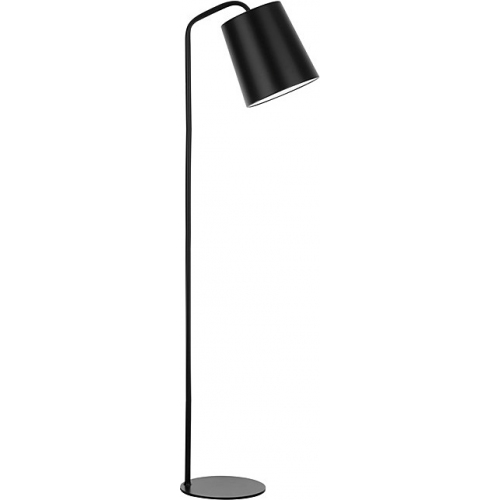 Simple black loft floor lamp
