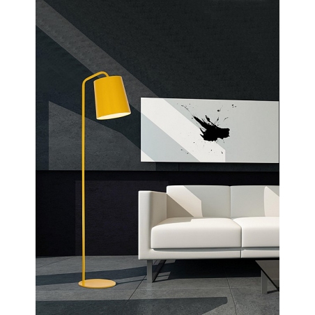 Stylowa Lampa podłogowa loft Simple żółta do salonu i sypialni
