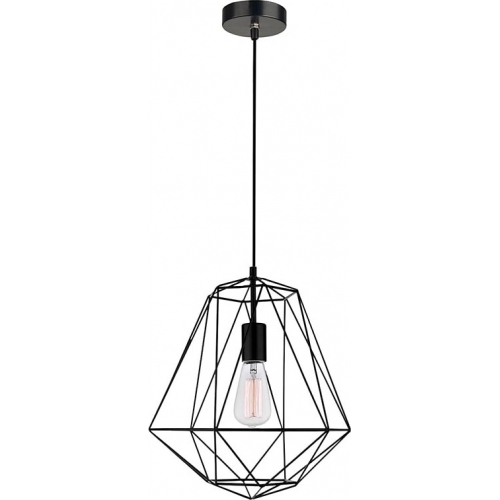Dekoracyjna Lampa wisząca druciana geometryczna Trad 35 czarna do salonu, kuchni i sypialni