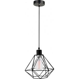 Trad 20 black geometric wire pendant lamp