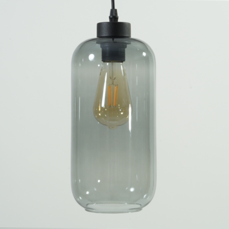 Stylowa Lampa wisząca szklana Marco 13 Grafitowa TK Lighting nad wyspę do kuchni.