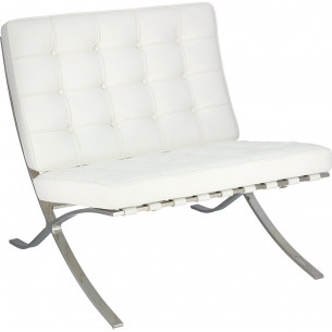 Barcelon Eco white quiltet armchair D2.Design