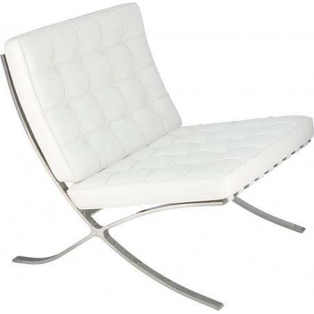 Designerski Fotel Barcelon Eco Biały D2.Design do salonu i sypialni.