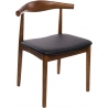 Designerskie Krzesło drewniane z tapicerowaniem Codo Jasny brąz D2.Design do jadalni i salonu.