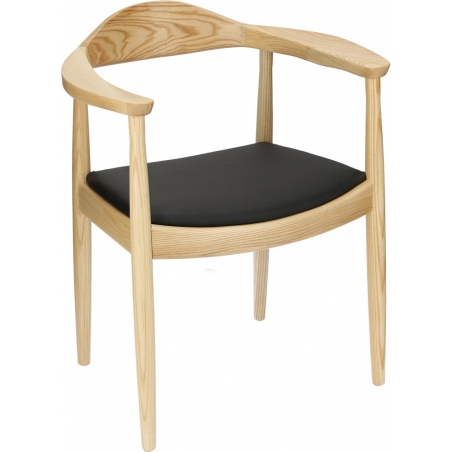 Designerskie Krzesło drewniane z podłokietnikami President Jasny brąz D2.Design do jadalni i salonu.