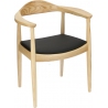 Designerskie Krzesło drewniane z podłokietnikami President Jasny brąz D2.Design do jadalni i salonu.
