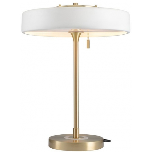 Designerska Lampa stołowa designerska Artdeco biało-złota Step Into Design na biurko i do sypialni