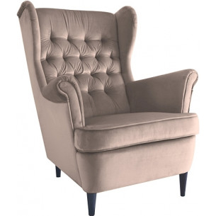 Harry beige quilted velvet armchair Signal