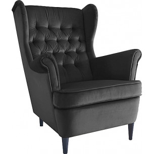 Harry black quilted velvet armchair Signal