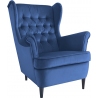 Harry navy blue quilted velvet armchair Signal