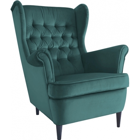 Harry green quilted velvet armchair Signal