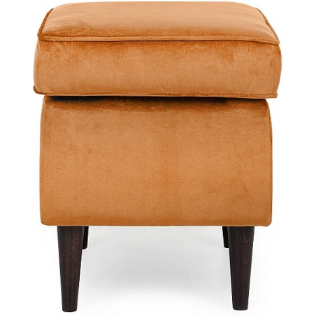 Ron Velvet curry velvet footstool with wooden legs Signal