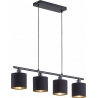 Tommy IV black pendant lamp with 4 lights Trio