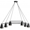 Arte 111 black loft pendant lamp with 6 lights Aldex