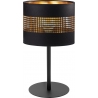 Stylowa Lampa stołowa z abażurem Tago czarno-złota Tk Lighting do salonu i sypialni