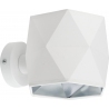 Stylowy Kinkiet geometryczny z abażurem Siro biało-srebrny Tk Lighting do sypialni