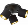 Tommy III black ceiling spotlight with 3 lights Trio