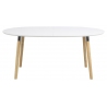 Belina 170x100 white&amp;oak scandinavian extending dining table Actona
