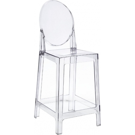 Viki 65 transparent bar stool with backrest D2.Design