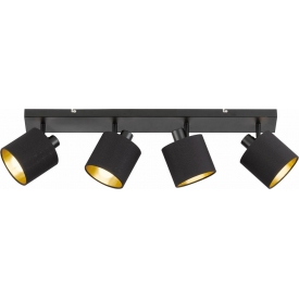 Tommy IV black ceiling spotlight with 4 lights Trio
