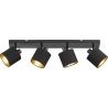 Tommy IV black ceiling spotlight with 4 lights Trio